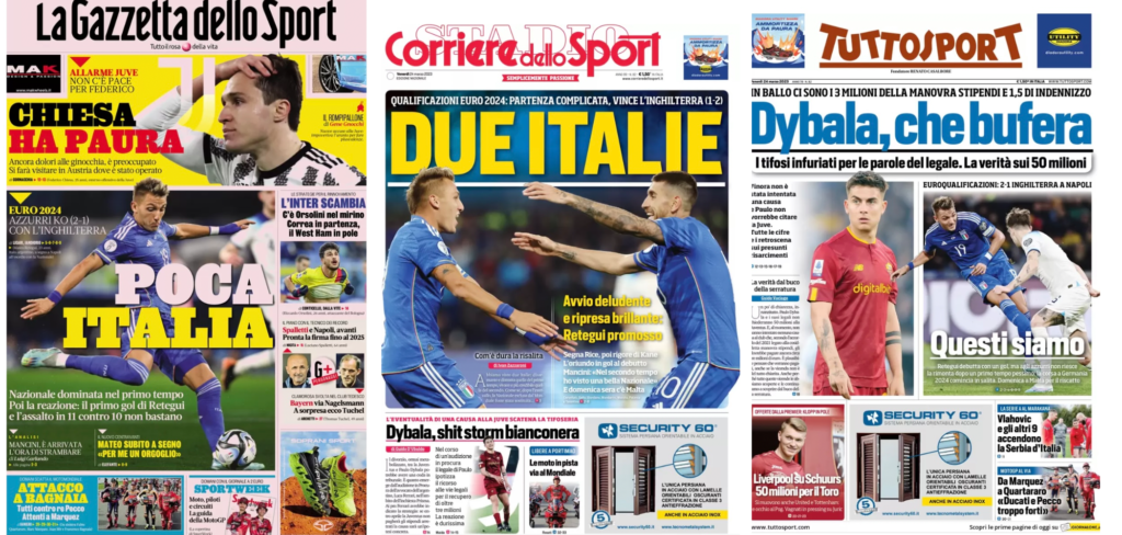 In prima pagina: i quotidiani in edicola oggi, 24 marzo 2023
