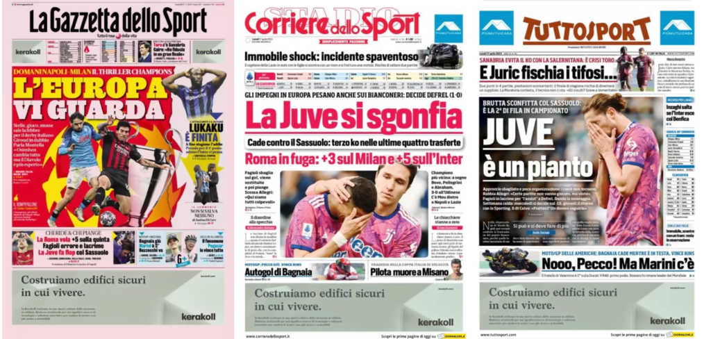 In prima pagina: i quotidiani in edicola oggi, 17 aprile 2023