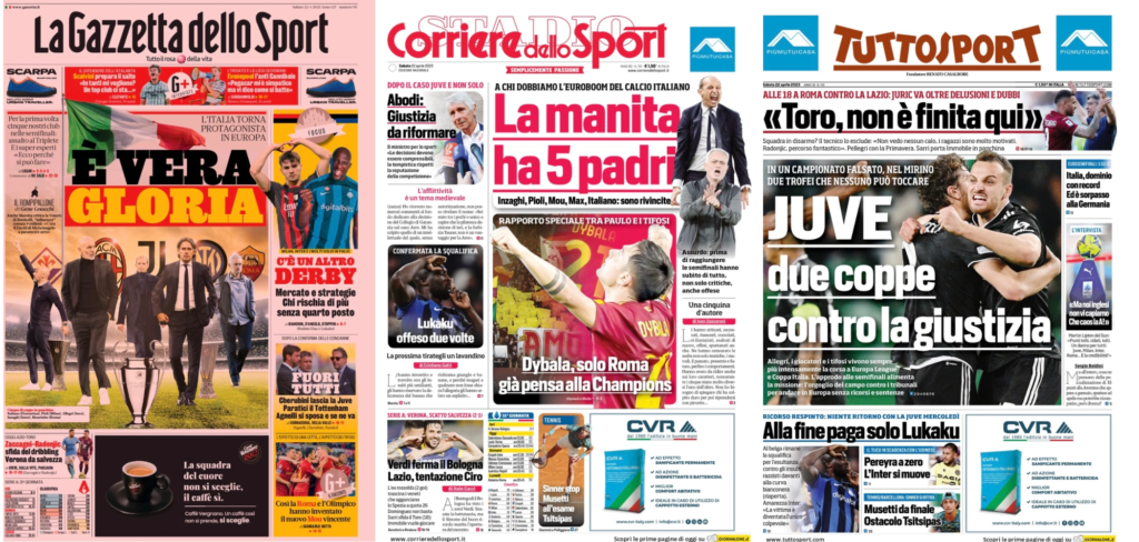 In prima pagina: i quotidiani in edicola oggi, 22 aprile 2023