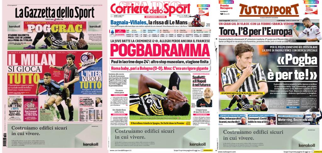 In prima pagina: i quotidiani in edicola oggi, 15 maggio 2023