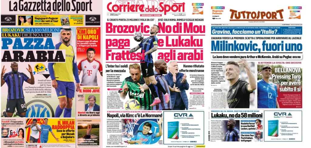 In prima pagina: i quotidiani in edicola oggi, 30 giugno 2023