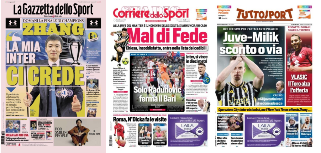 In prima pagina: i quotidiani in edicola oggi, 9 giugno 2023