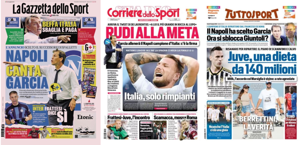 In prima pagina: i quotidiani in edicola oggi, 16 giugno 2023