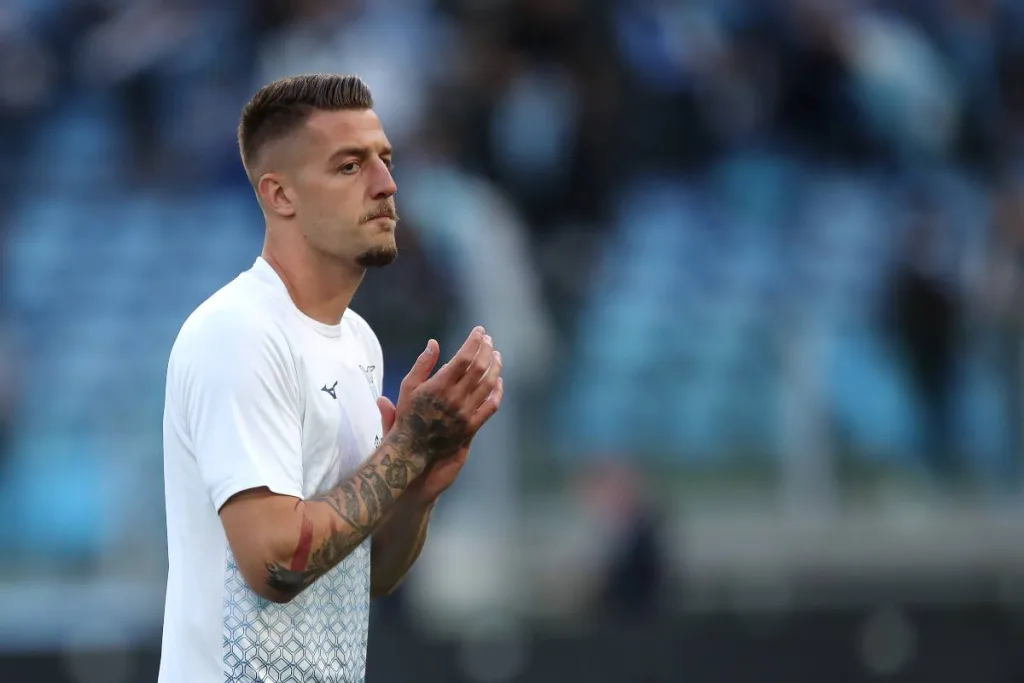 Milinkovic Savic incontro Juventus Lazio scontro Giuntoli Sarri