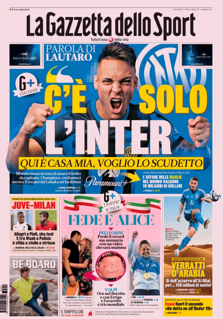 In prima pagina: i quotidiani in edicola oggi, 27 luglio 2023