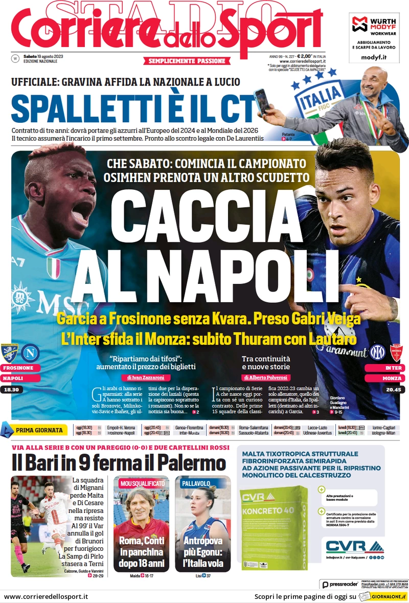 prima pagina