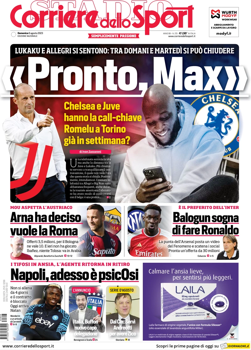 prima pagina