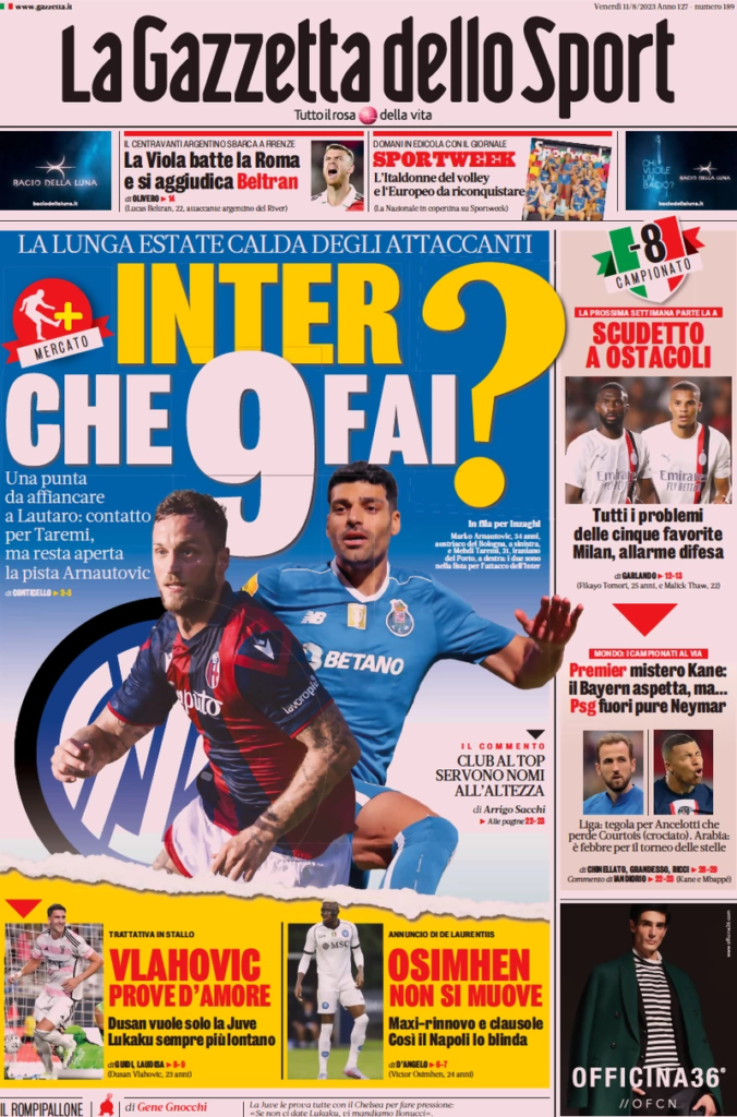 In prima pagina: i quotidiani in edicola oggi 11 agosto