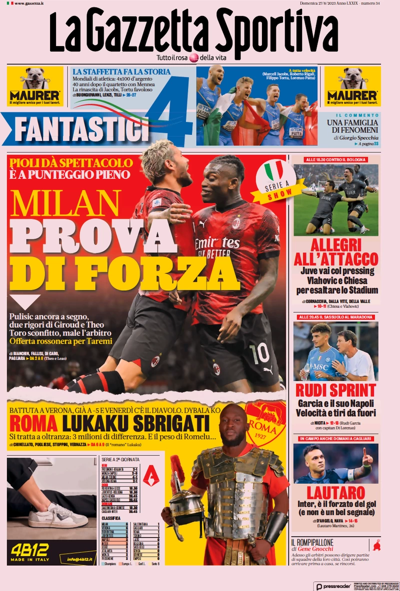 prima pagina