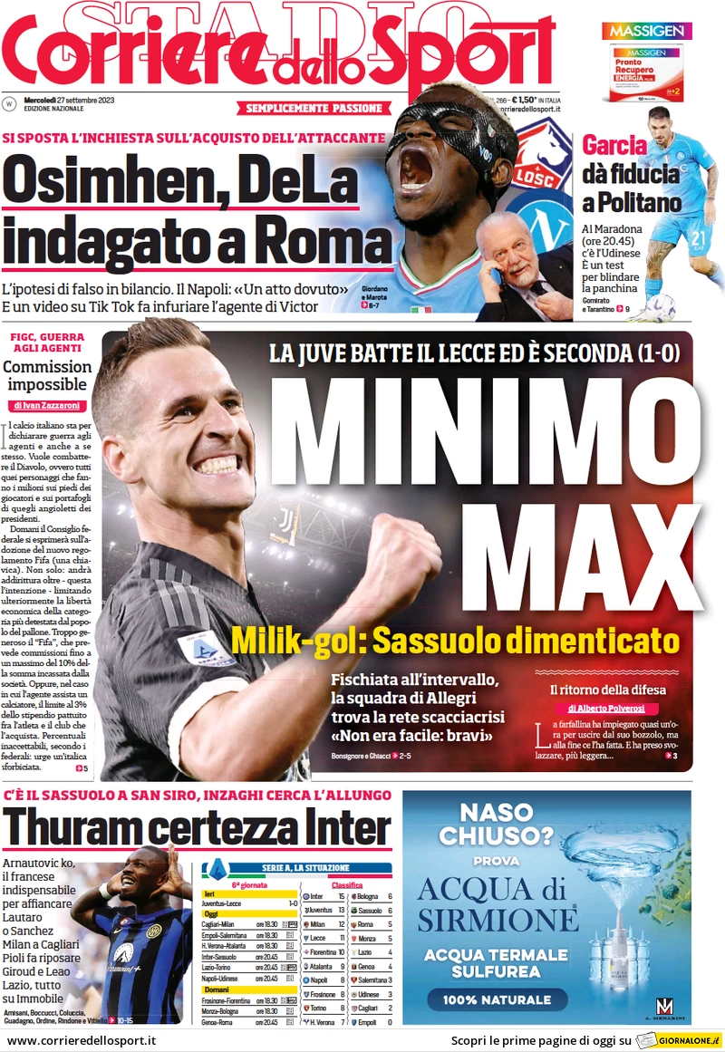 prima pagina