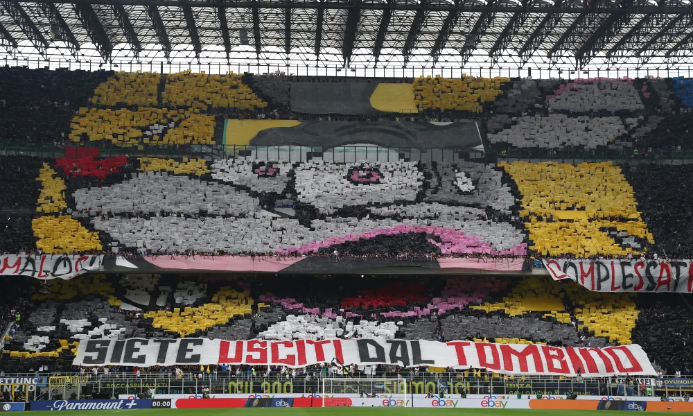 InterMilan, la coreografia delle due Curve nel Derby CIP