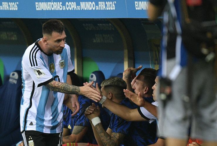 Lionel Messi con l'Argentina