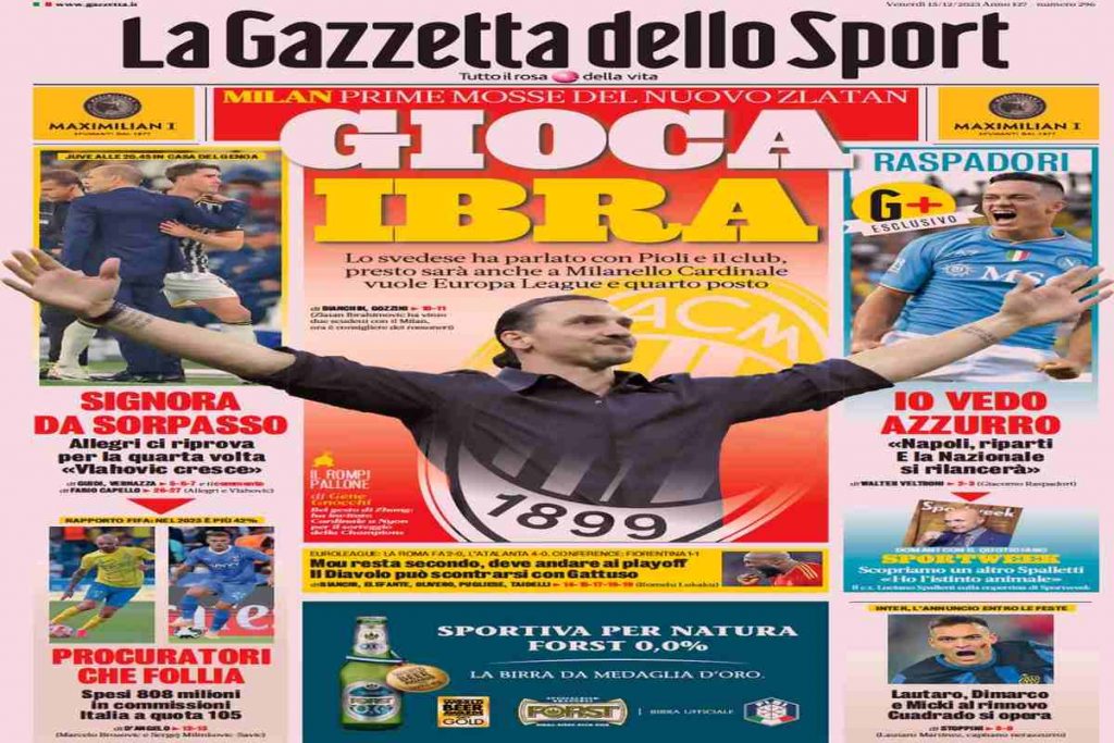 In prima pagina: i quotidiani in edicola oggi, 15 dicembre 2023