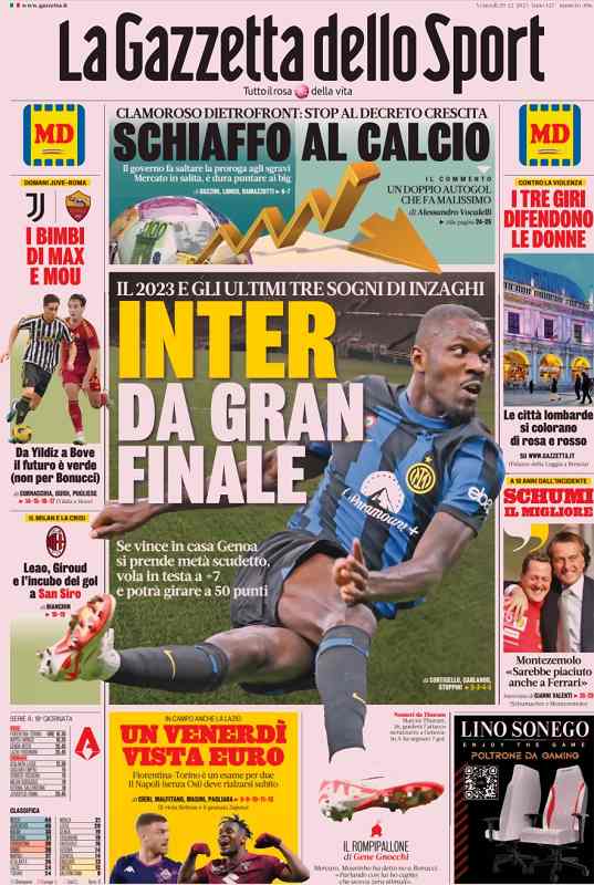 In prima pagina, i quotidiani in edicola oggi: 29 dicembre 2023