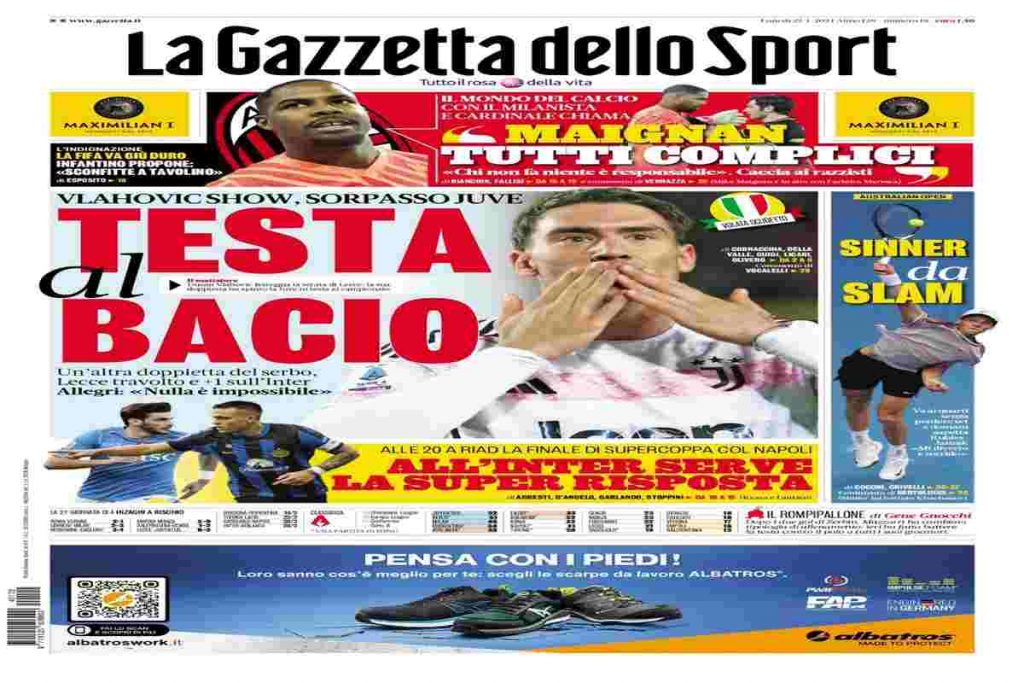 In prima pagina, i quotidiani in edicola oggi: 22 gennaio 2024