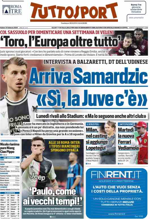 prima pagina tuttosport