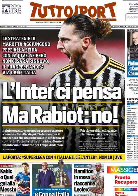 tuttosport prima pagina