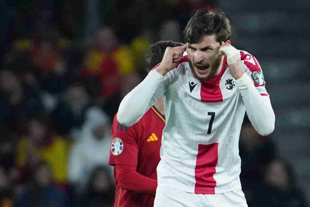 Kvaratskhelia in tribuna con le Georgia: cosa è successo
