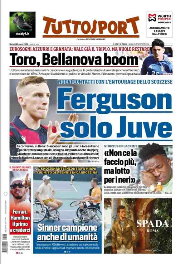 Prima pagina Tuttosport