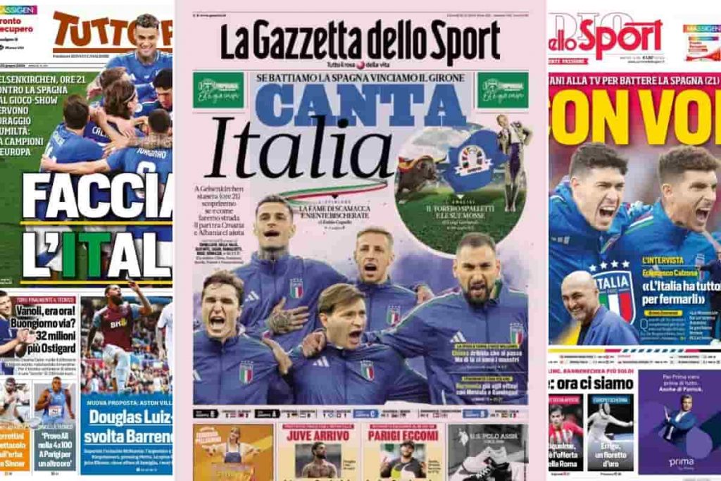 In prima pagina, i giornali in edicola oggi 20 giugno