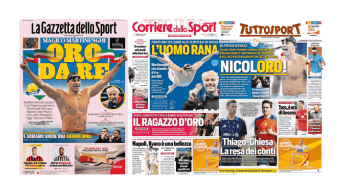 In prima pagina, i giornali in edicola oggi 29 luglio 2024