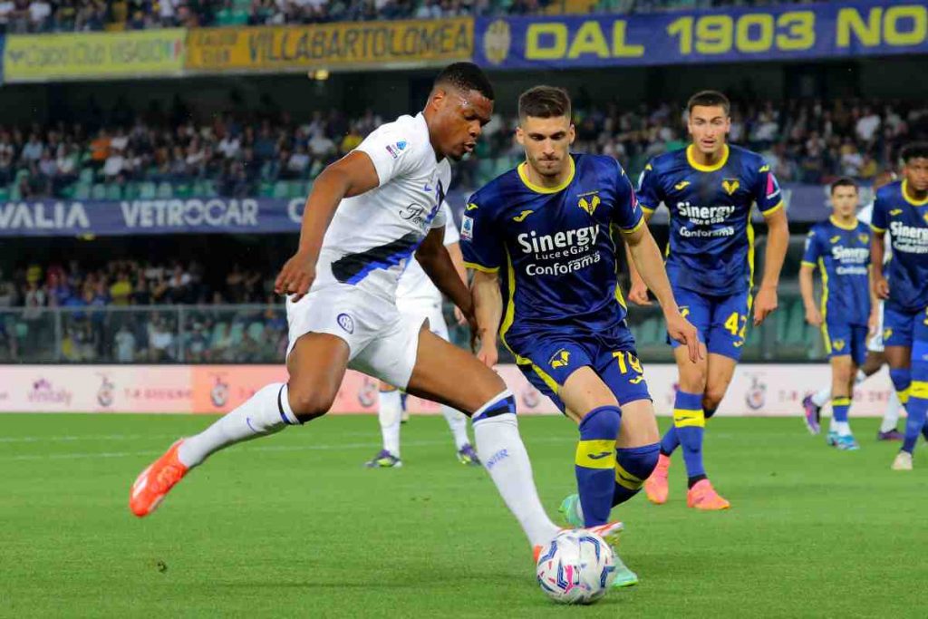 Inter, rinnovo Dumfries: accordo ad un passo con l’olandese