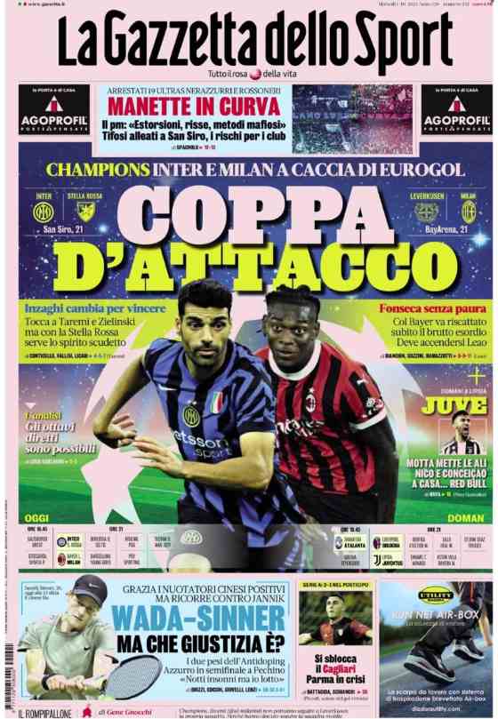 La rassegna stampa dei quotidiani sportivi di oggi, 1 ottobre 20224