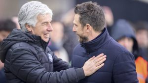 Gian Piero Gasperini ed Eusebio Di Francesco - Foto Lapresse - Calcioinpillole.com