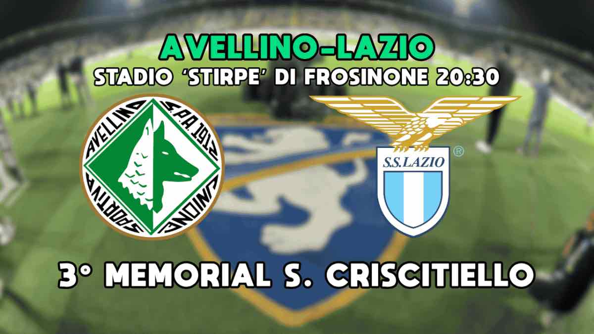 Avellino-Lazio in programma su Sportitalia in occasione del Memorial Sandro Criscitiello
