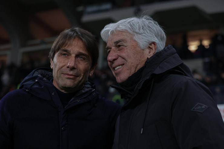 Antonio Conte e Gian Piero Gasperini - Foto LaPresse - Calcioinpillole.com