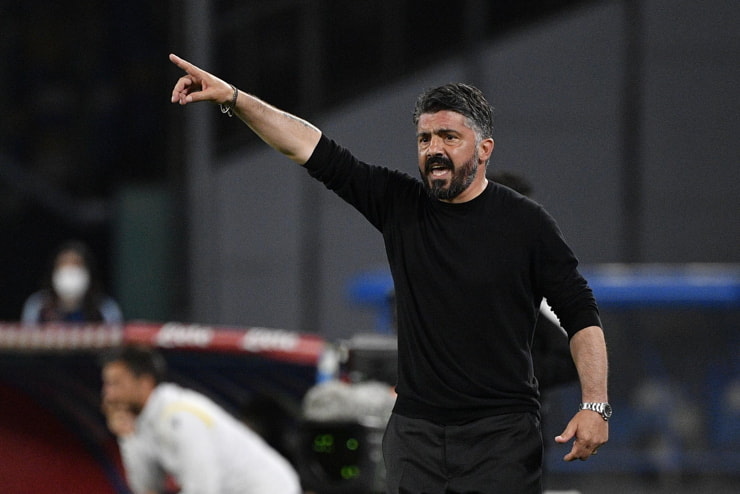 Gennaro Gattuso a bordo campo - Foto LaPresse - Calcioinpillole.com